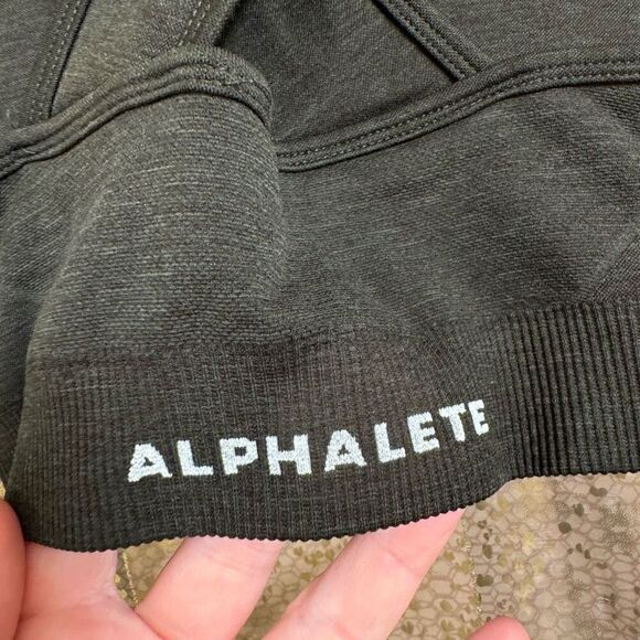 Alphalete Amplify Bra Canteen Deep Olive Green XS - Picture 3 of 6